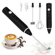 Cofee Frother Handheld Foam Maker USB-Rechargeable Drink-Mixer 3 Speed