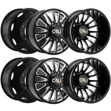 Set-6 Cali Off-road Summit Dually 20x8.25 8x210 -192mm Black Wheels 20 Inch Set-6 Cali Off-road Summit Dually 20x8.25 8x210 -192mm Black Wheels 20 Inch