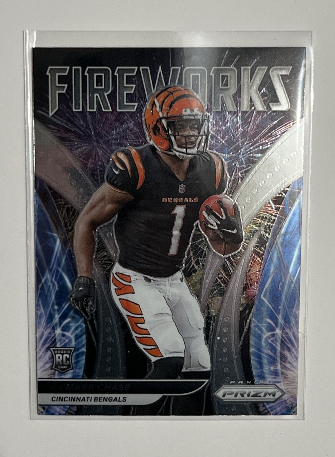 2021 Panini Prizm - Fireworks #F-11 Ja'Marr Chase (RC)