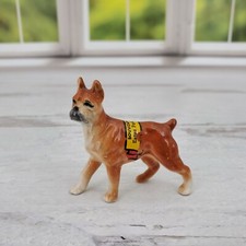 Vintage Japan Ceramic Boxer Dog Figurine Souvenir of Estes Colorado