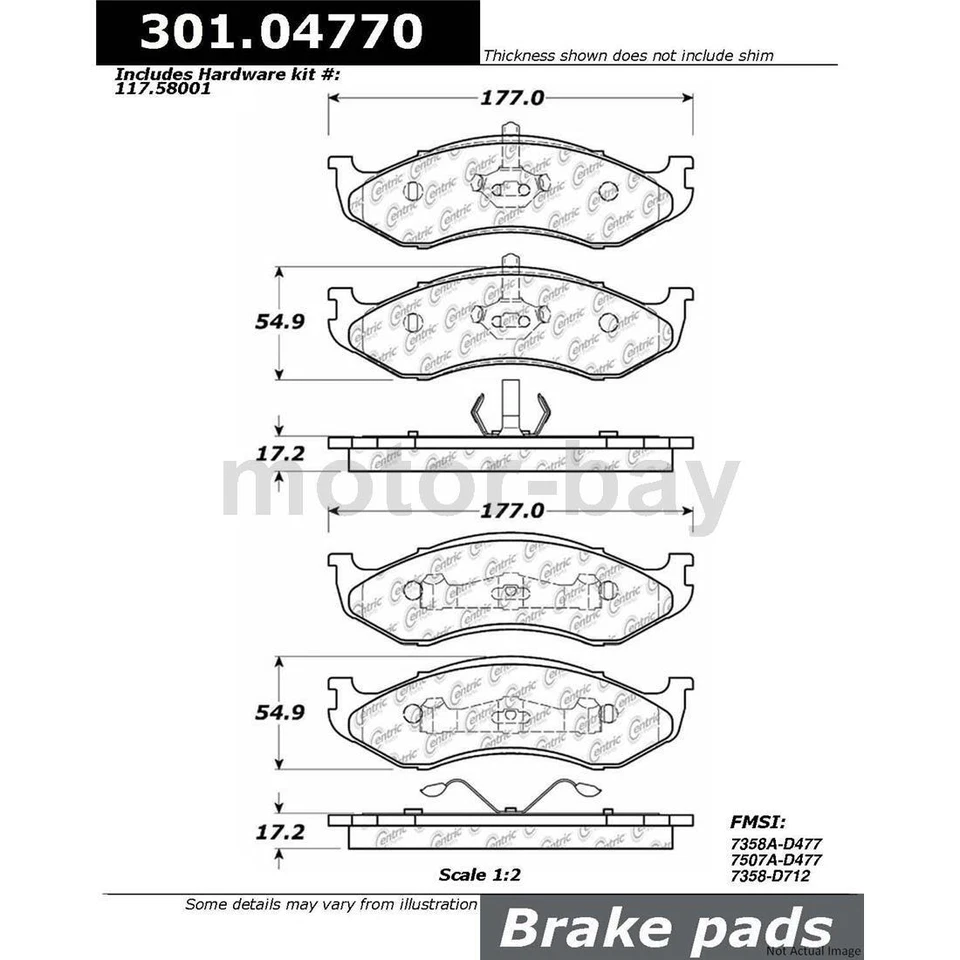 Pastillas de freno delanteras traseras para Jeep Grand Cherokee 1998 1997 1996 1995 1994 Foto 2 de 4
