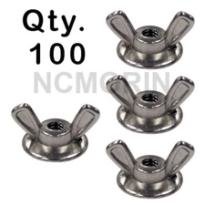 Qty 100 HD Hurricane Shutter Panel Washered  Wingnuts 1/4 - 20 Wing nut
