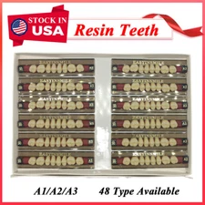 84/96pcs Dental Acrylic Resin Denture Teeth Upper Lower Full Set Shade A1/A2/A3