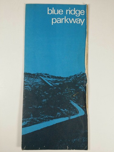 Vintage 1976 Blue Ridge Parkway North Carolina Virginia Travel Brochure Map - 第 1/12 張圖片