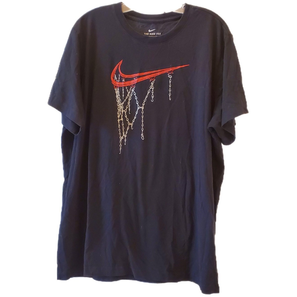 The Nike Tee Net Swoosh T Shirt Size Mens XL Dri-Fit Black S/S
