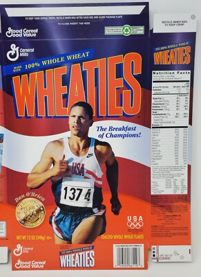 1996 Olympics - Dan O'Brien - Wheaties Cereal Box - BUF | eBay