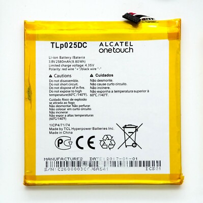 Akku TLp025DC Alcatel One Touch Pixi 4 (6) 9001D / Ot 8050D