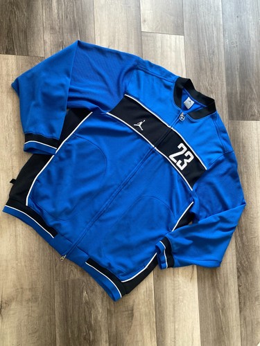 AIR JORDAN Men's Blue Tracksuit Zip-Up (Embroidered) Jacket Large Track Pants M - Picture 8 of 24