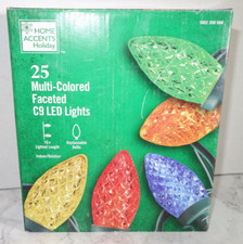 Home Accents Holiday 25 Multi-Colored Faceted C9 LED Christmas Lights