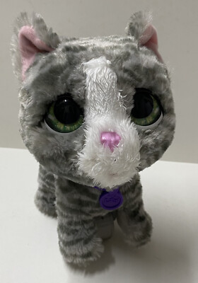 Furreal Fur Real Walks-A-Lot Interactive Kitty Cat Gray Meows Talks NO LEASH