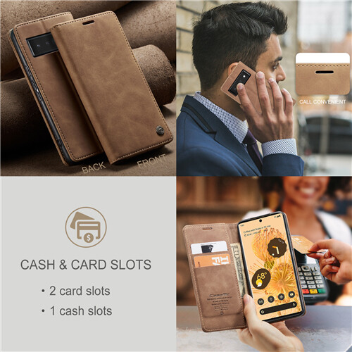 For Google Pixel 9 Pro XL 8 7 Pro 7A 6 Pro PU Leather Magnetic Flip Wallet Cover - Picture 13 of 28