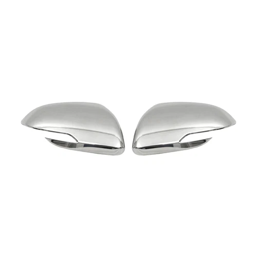 Side Mirror Cover Caps Fits Kia Rio 2018-2023 Stainless Steel Silver 2 Pcs