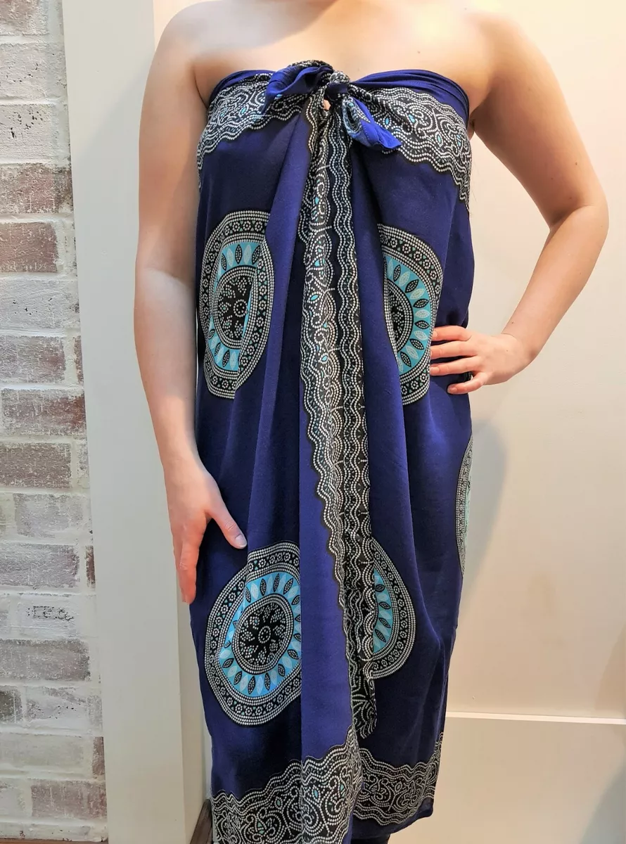 Mumu Sarong Mandala Batik Tube Dress Bali Boho Hippy Beach Sz