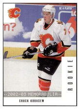 2002-03 Be a Player Memorabilia #278 Rookie RC Chuck Kobasew