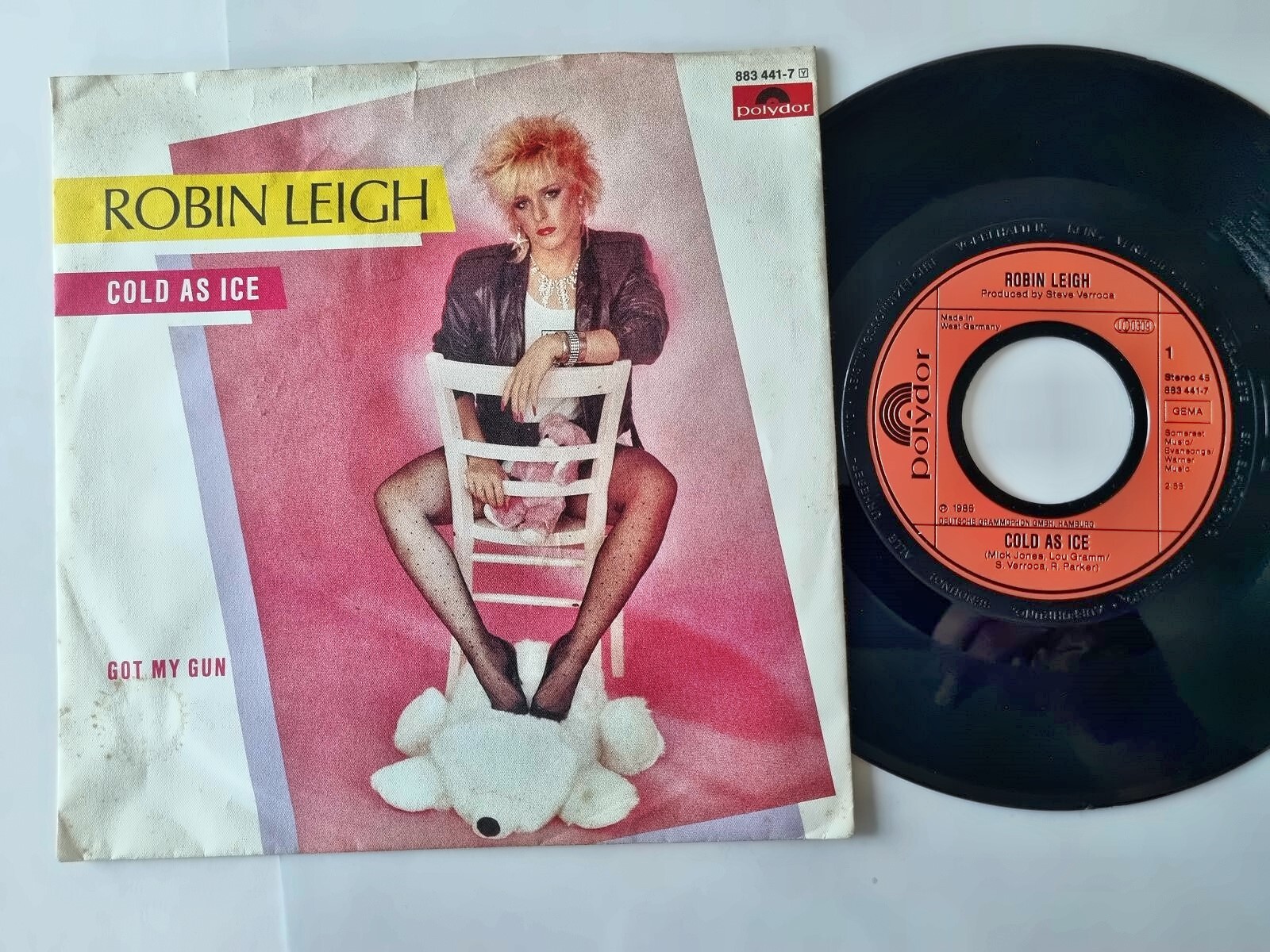 Robin Leigh - Cold as ice 7'' Vinyl Germany/ CV Foreigner