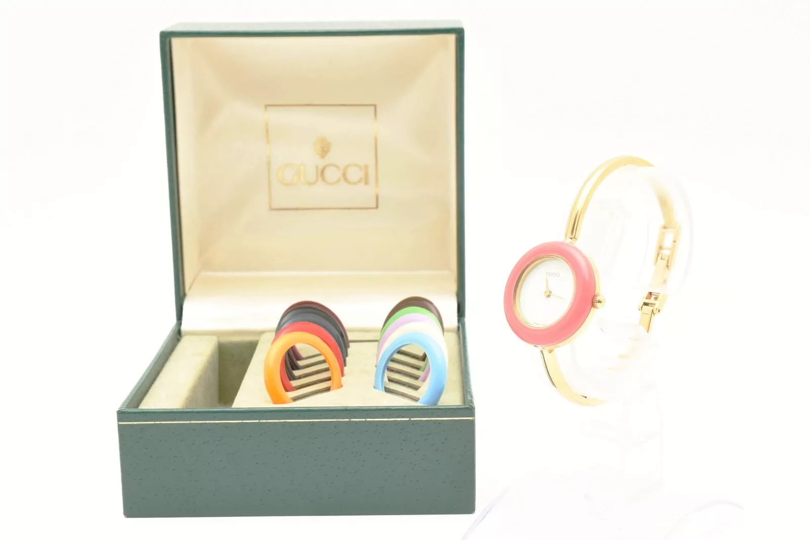▶[PRESQUE COMME NEUVE avec boîte] Gucci 11/12,2 lunette à changer femme Qz montre vintage du JAPON