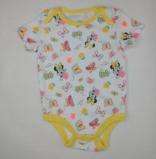 Disney Baby Minnie Mouse One Piece Short Sleeve Bodysuit Girls 0-3 Months