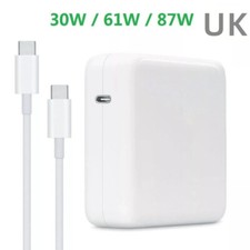 Image of 30W 61W 87W USB-C Power Adapter Charger Type-C for Apple Macbook Air Laptop UK