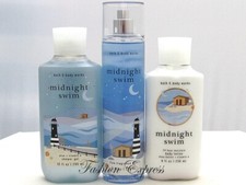 BATH  BODY WORKS MIDNIGHT SWIM BODY MIST  BODY LOTION  SHOWER GEL SET