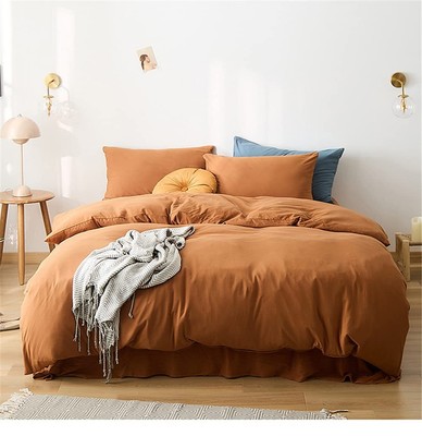 Zipper Halloween Bedding Brunt Orange Duvet Cover Queen Full Pumpkin Duvet Co...
