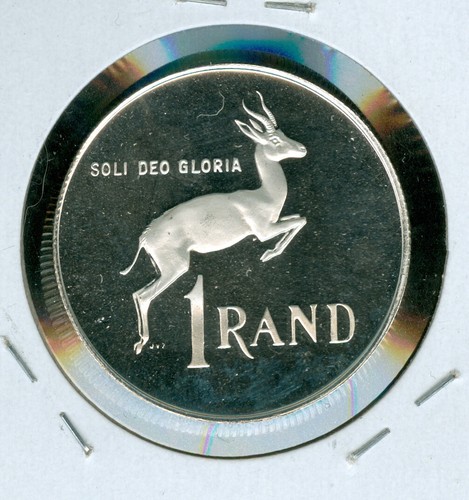 1982 SOUTH AFRICA SILVER 1 RAND ULTRA FINEST PROOF ULTRA DCAM . - Picture 2 of 4