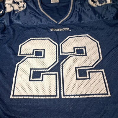 Maillot De Football Vintage Emmitt Smith #22 – Dallas Cowboys, Logo 7, Taille XL, Fabriqué Aux USA