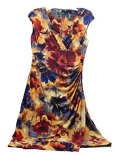 Lauren Ralph Lauren Floral Sheath Dress Size 8 Womens Mulitcolor Pullover Casual