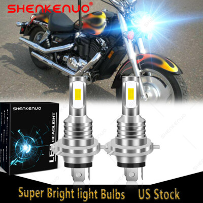 8000K Ice Blue LED headlight bulbs for Honda VT1100C2 Shadow ACE 1995-1999: USA