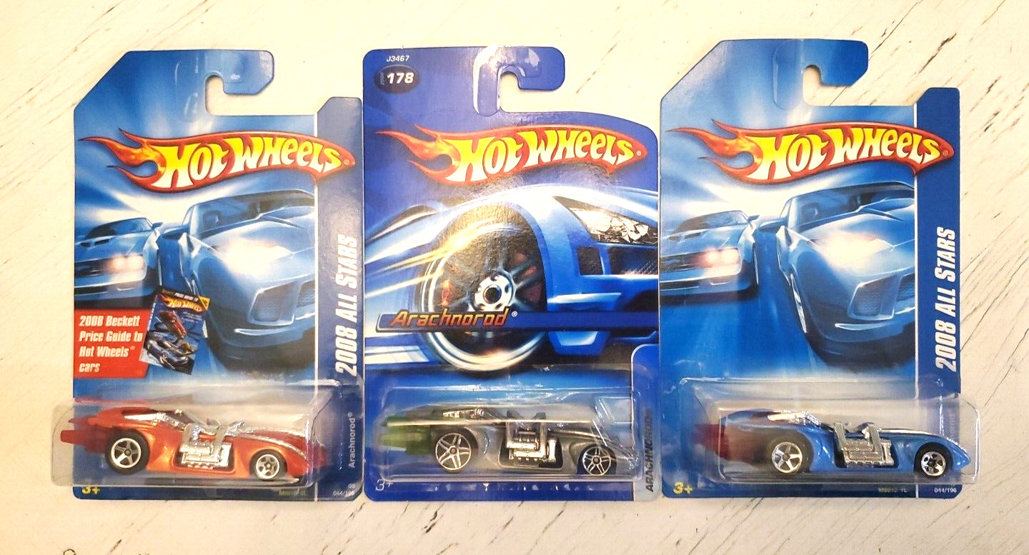 Hot Wheels Arachnorod Lot of 3 Cars 2008 All Stars Diecast