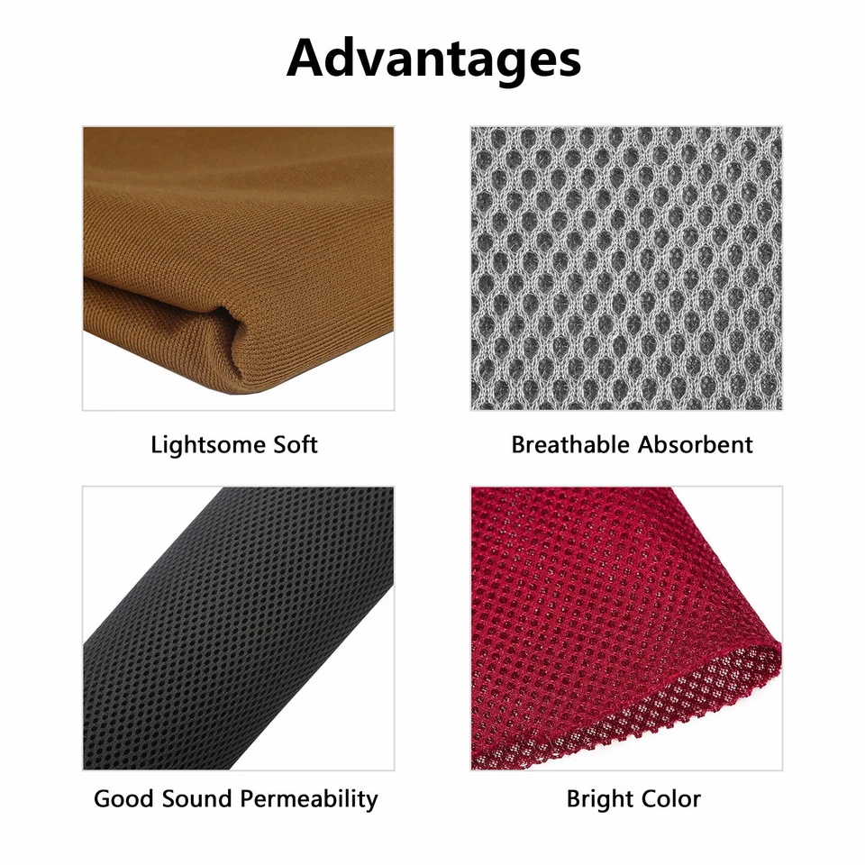 Speaker Grill Cloth Stereo Mesh Fabric Breathable Dust-proof Audio Cloth Black - Image 2 of 4
