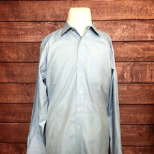 Brooks Brothers Est 1818 Non Iron Mens Shirts L/S Blue SUPIMA COTTON Sz 17 / 35