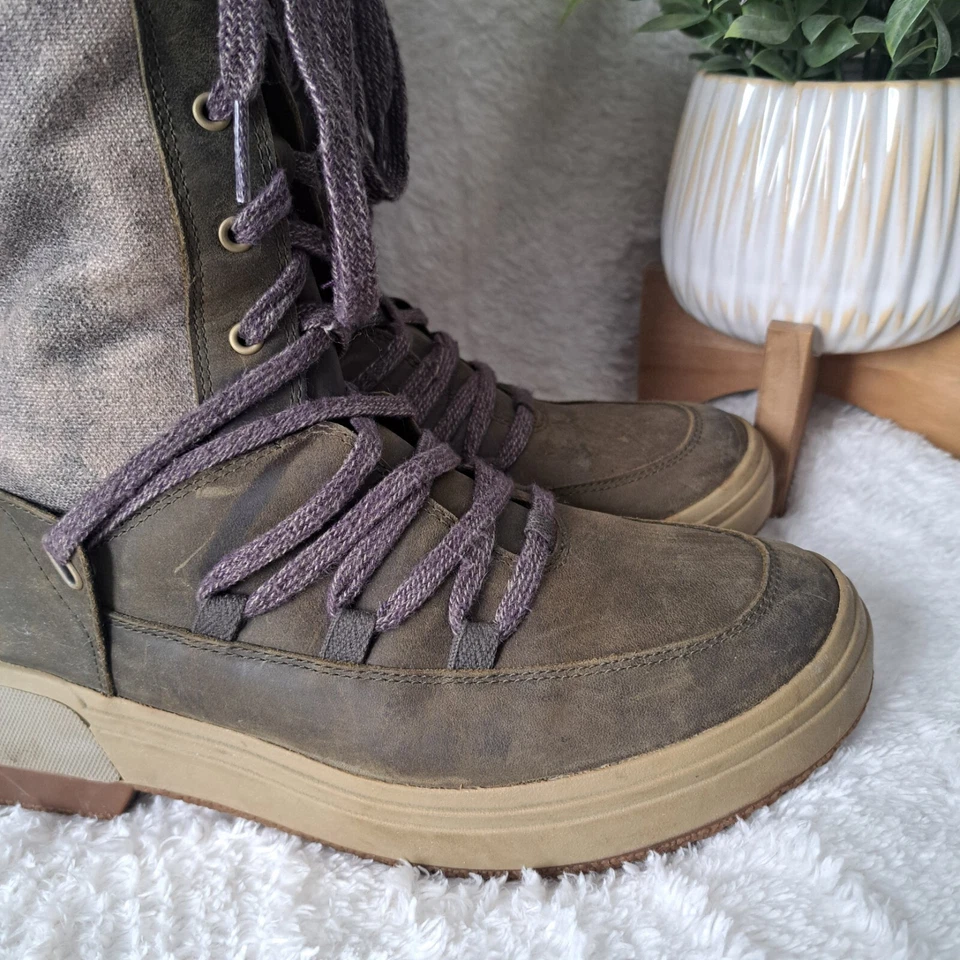 Женские полярные ботинки Merrell Haven Mid Lace оливково-зеленые водонепроницаемые J001870 размер 9,5 - Изображение 2 из 4