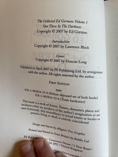 Out There in the Darkness & The Moving Coffin ED GORMAN slipcase SIGNED 2007 1st - Picture 21 of 24