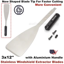3x12'' Windshield Removal Sheath Blade Express Auto Glass Cut Out Tool & Handle