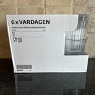 NEW IKEA VARDAGEN Glasses Clear Glass Cups 6 Pack 7 oz 202.869.16 Water Juice 4" — photo 2
