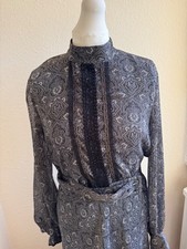 Zara Limited Edition Paisley Print Dress With High Neck Size small Bloggers