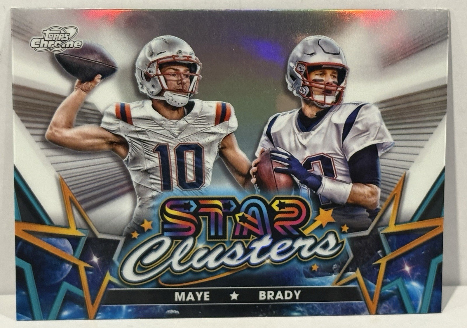 2024 Topps Cosmic Drake Maye & Tom Brady Star Clusters 🔥New England Patriots🔥