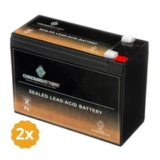 Set of 2 - 12V 10.5AH SLA Universal Battery for Currie eZip Trailz Electric Bike