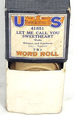 Vintage Player Piano Music roll-US MUSIC 41851 "LET ME CALL YOU SWEETHEART"-PC01