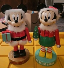 Disney 2025 Mickey Mouse 9"  Minnie Mouse 8.75" Christmas Nutcrackers New