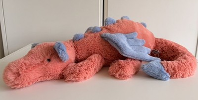 Jellycat großer Persimonen-Drache Sammlerstück weiches Plüschtier neu mit Etikett