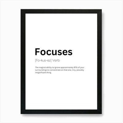 Focuses Definition Meaning 1 Art Pr Gerahmtes Wandbild Poster Leinwanddruck Bild