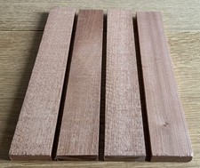 Mahogany Hardwood Timber Offcuts x 4 - *27.5 x 4.5 x 1.6cm Wood DIY Crafts 523h