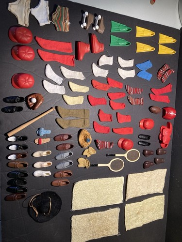 Lot Vintage Barbie Mattel KEN 1960'S Shoes/Access - 93 PIECES GOOD-EXC - Picture 15 of 15