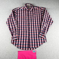Vintage Levi's Silver Label Shirt Small Red Blue Check Button Up Long Sleeve Men