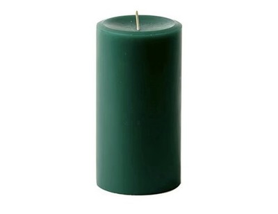 1 Piece Glitter Pillar Candies 2  inches X 5¾ inches, Color Green