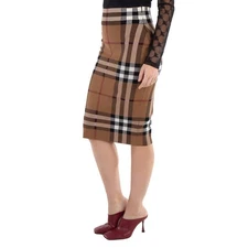 Burberry Birch Brown Check Jacquard Skirt, Size X-Small - Image 3 of 4