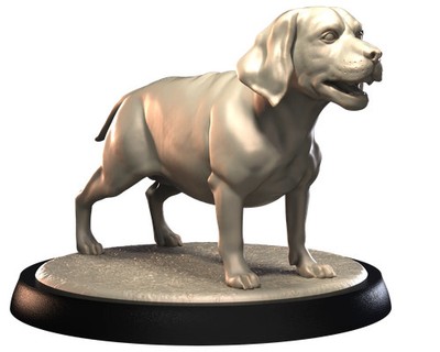 Beagle - Dogs Vol 1 - 3D IP Studios - Terrain Wargaming D&D DnD 28mm 32mm 40mm 5