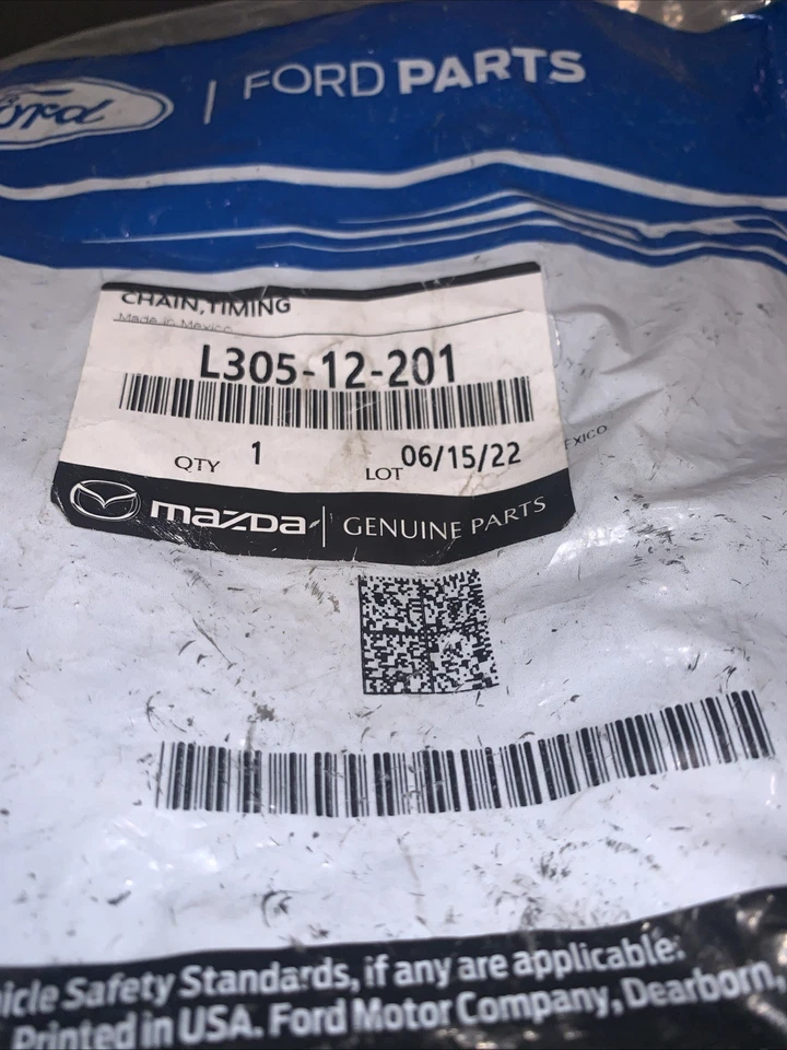 Cadena de distribución genuina Mazda L305-12-201 Foto 2 de 2