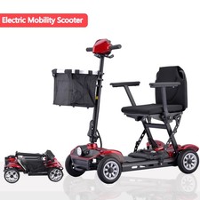4 Wheel Electric Mobility Scooter Adult Lightweight Folding Portable For Elderly